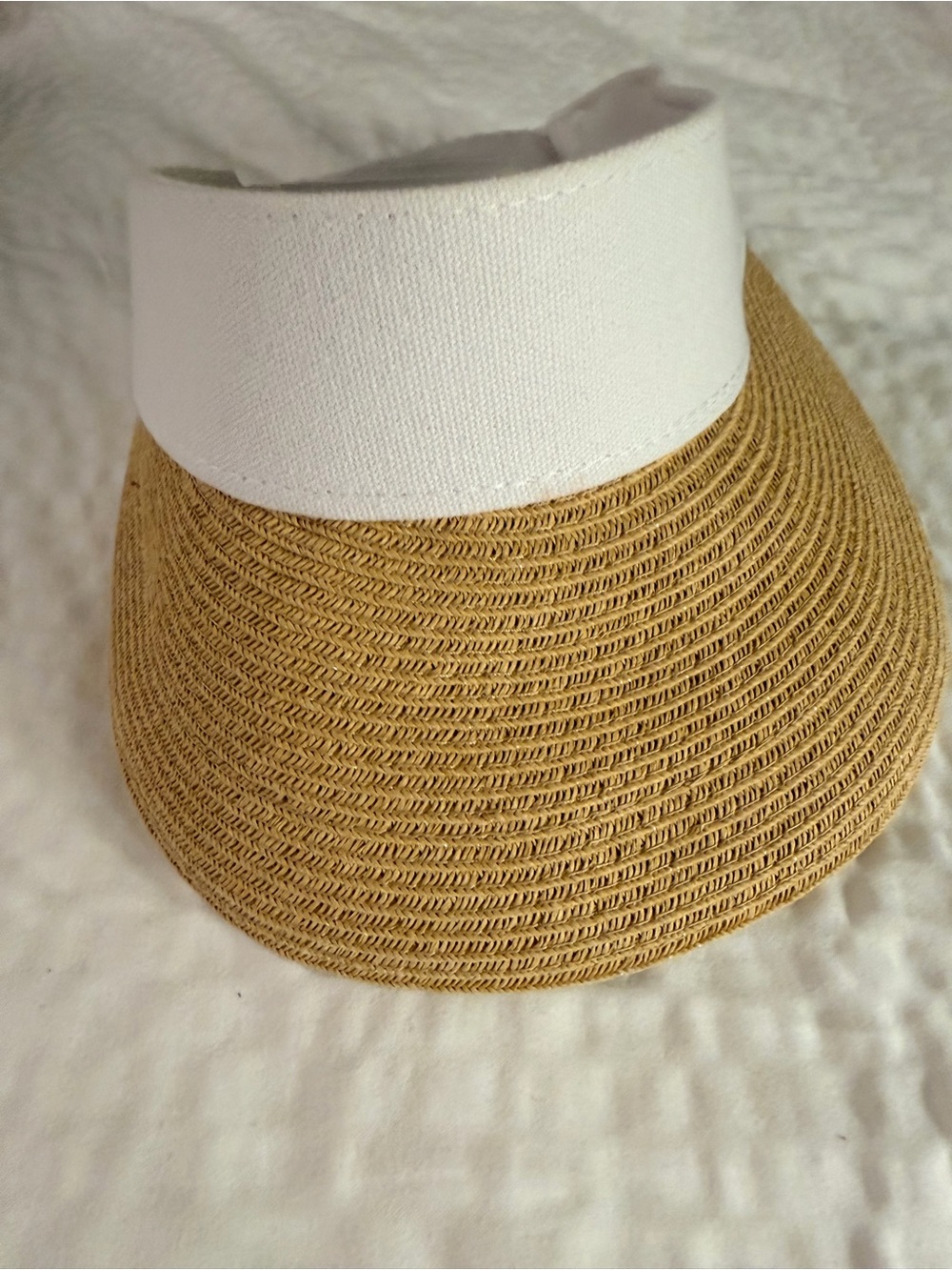Sun n’  Sand Headwear White Band Straw Visor - spf 50 Women Accessories